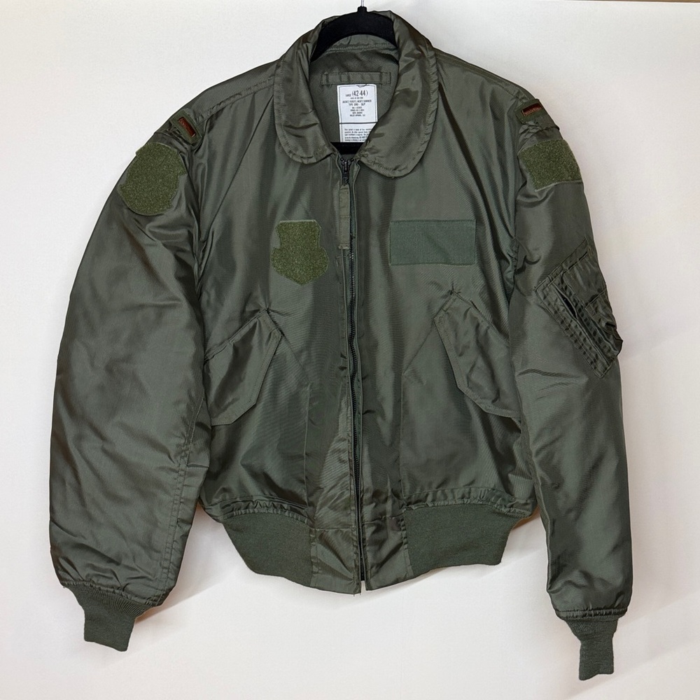 Valley Apparel Sage Green Flyer Summer USAF Military Bomber Jacket L